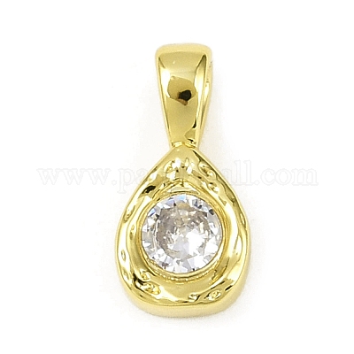 Подвески из латуни с прозрачным фианитом KK-L238-24G-1