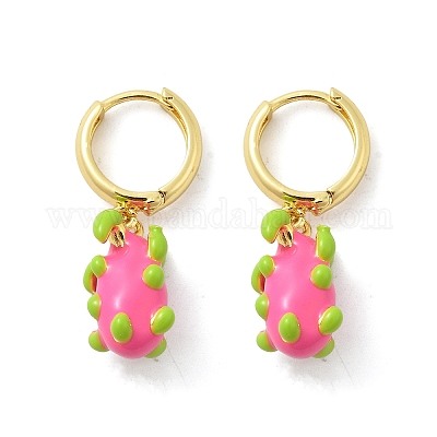 Латунные серьги обруча EJEW-S251-04D-G-1