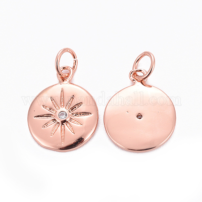 Латунь подвески ZIRC-L070-63RG-1