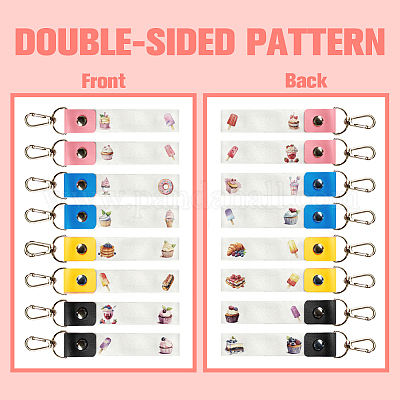 Брелок для ключей из искусственной кожи и хлопка с именным маркером AJEW-WH0514-030-1