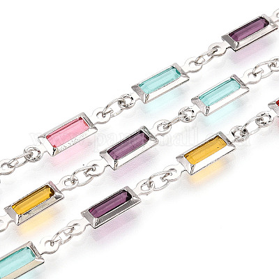 Латунные прямоугольные звенья ручной работы CHC-N024-07P-1