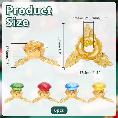 6 шт. держатель для хрустального шара из сплава&nbsp;AJEW-AR0005-40-1