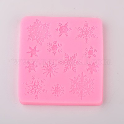 3pcs Snowflake Shaped Fondant Mold, Silicone Chocolate Mold, Christmas Cake  Decoration Baking Mold