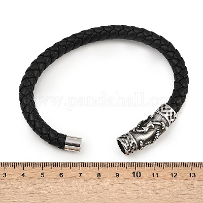 Плетеные браслеты из микрофибры для мужчин и женщин BJEW-H631-01AS-01-1