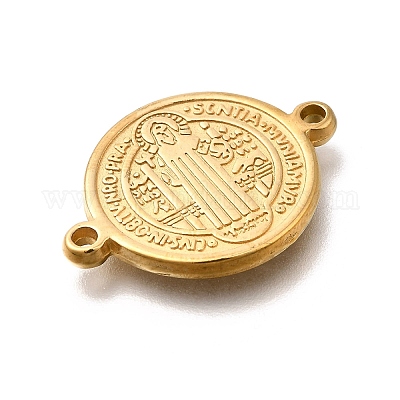 Подвески-крестики в форме медали святого Бенедикта из нержавеющей стали 304 STAS-C119-12G-1