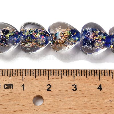 Нити стеклянных бусин из дихроичной фольги ручной работы DICH-U001-03J-1