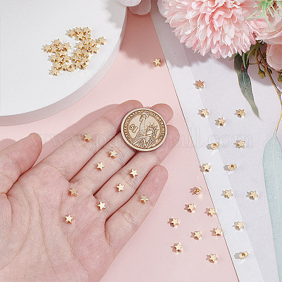 60 шт. Латунные бусины KK-PH0012-49G-01-1