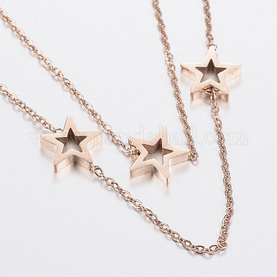 Многорядные браслеты из нержавеющей стали 304 AJEW-H012-19RG-1