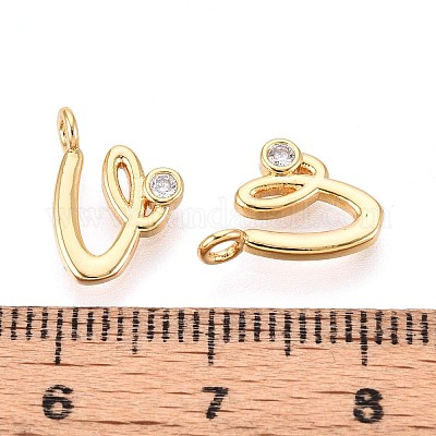 Латунные микро проложить кубического циркония подвески KK-N263-97G-V-1