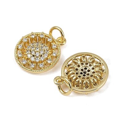 Латунные микро проложить кубического циркония подвески KK-I358-063G-D-1