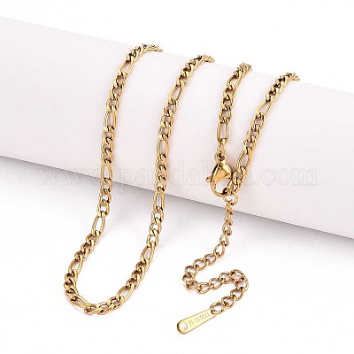 Цепочки Фигаро из нержавеющей стали 304 толщиной 3 мм NJEW-N058-13G-1