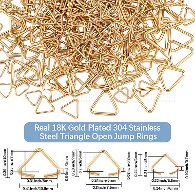 300 шт. 3 треугольных кольца из нержавеющей стали 304 STAS-BBC0007-51-1