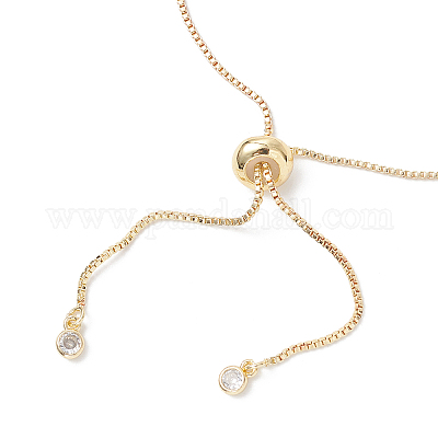 Браслеты-слайдеры из латунной цепочки-коробки с чакрами BJEW-JB12602-01-1