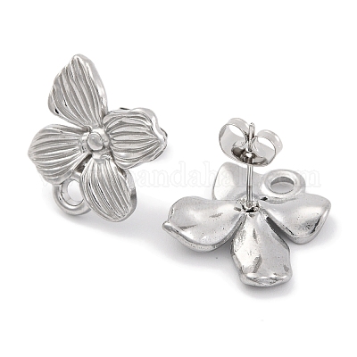 Фурнитура для сережек-гвоздиков из нержавеющей стали 304 EJEW-H013-12P-1