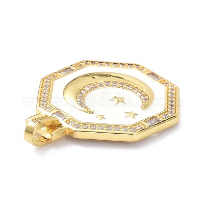 Латунные микро проложить кубического циркония подвески ZIRC-P085-38G-1