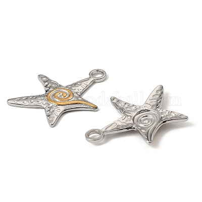 Подвески из нержавеющей стали 304 с морскими организмами STAS-T068-55A-GP-1