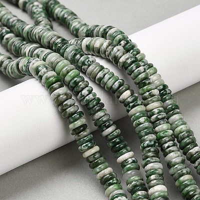 Натуральные зеленые пятна яшмовых нитей G-Q159-B35-01-1