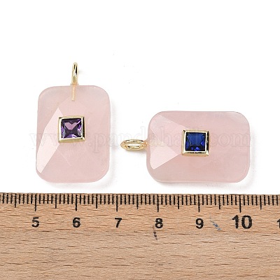 Природного розового кварца подвески G-I391-03G-11-1