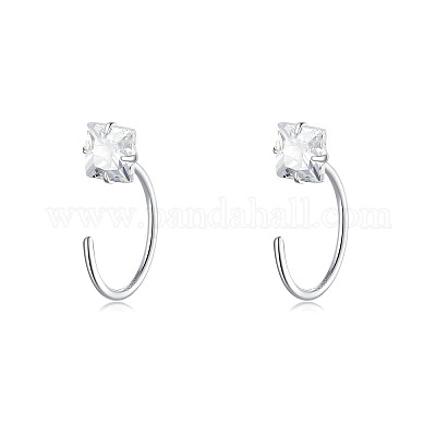 999 изящные серебряные серьги-гвоздики FS-WG1D9DE-14-1