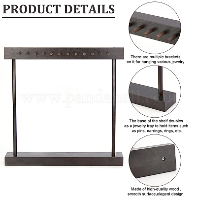 Подставка для ожерелья из искусственного орехового дерева NDIS-WH0011-01-1