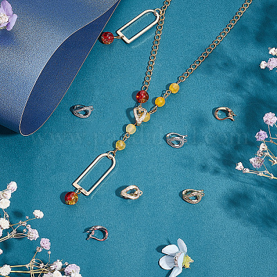 8 шт. застежка-крутилка из латуни 2 цветов с микропаве из прозрачного кубического циркония FIND-BC0004-03-1