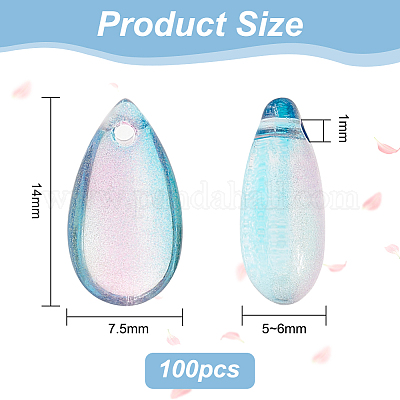 100шт подвески лэмпворк ручной работы LAMP-OC0001-66B-1