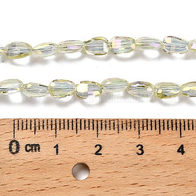 Стеклянные бусины с гальваническим покрытием  EGLA-P064-01B-FR01-1