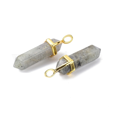 Натуральные лабрадоритные остроконечные подвески G-G025-01G-38-1