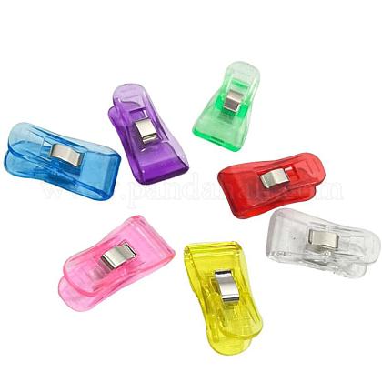 50 clip da cucito in plastica ABS e acciaio inossidabile, clip piccole per tessuto, rilegatura e lavori artigianali