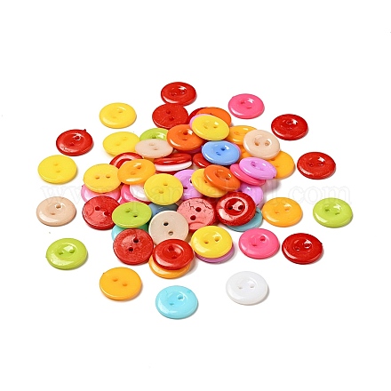 Acrylic Sewing Buttons for Costume Design X-BUTT-E087-B-M-1