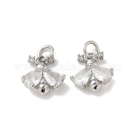 Подвески из латуни с микропаве из циркония KK-R210-14P-1