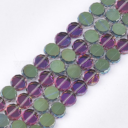 Chapelets de perles en verre électroplaqué EGLA-S176-6B-B03-1