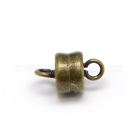 Column Brass Magnetic Clasps with Loops X-KK-M064-AB-NR-1