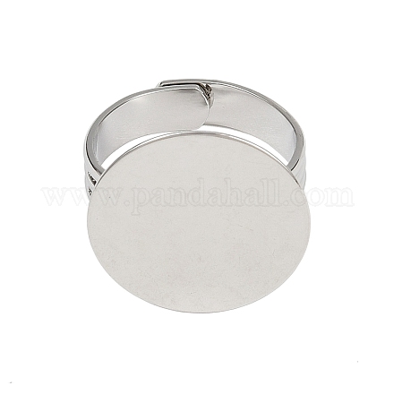 Плоские круглые сеттинги латуни площадку кольцо MAK-S033-018P-NF-1