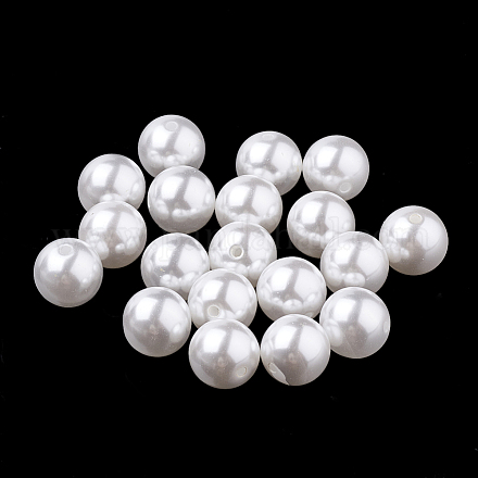 Perles d'imitation en plastique écologique X-MACR-S278-10mm-01-1