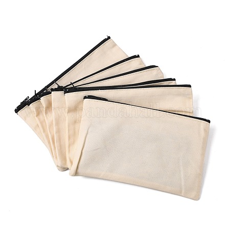 Bolsa de lápiz de lona en blanco diy craft bag ABAG-G009-D01-1