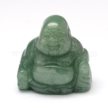 Natürlicher grüner Aventurin 3D Buddha Home Display buddhistische Dekorationen G-A137-E04-1