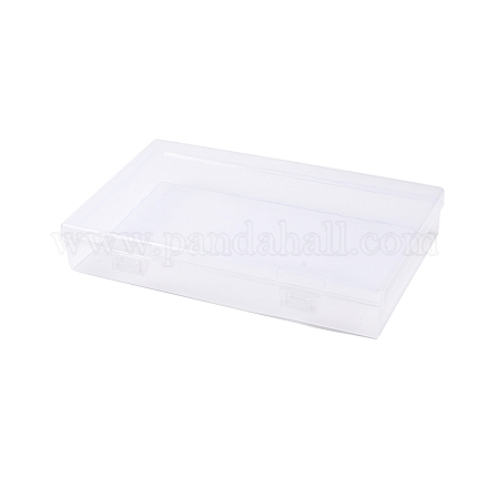 （不良品 処分セール：傷あり）透明プラスチック箱  長方形  透明  17.8x10.9x3cm CON-XCP0002-33-1