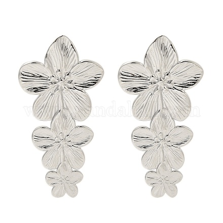 Серьги-гвоздики в форме цветка из нержавеющей стали 304 для женщин EJEW-U020-17P-1