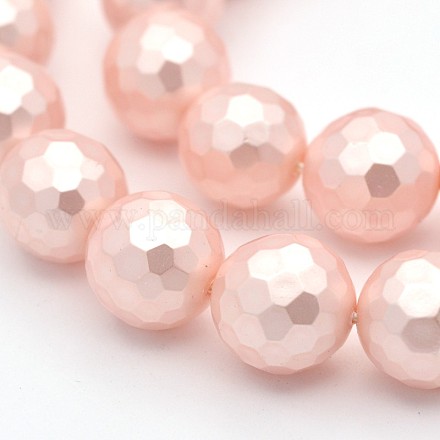 Round Shell Pearl Bead Strands BSHE-M009-10mm-01-1
