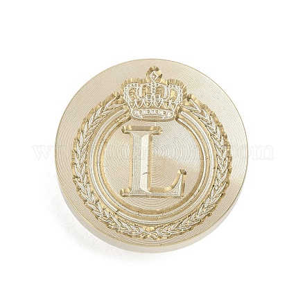 Золотистый тон корона начальная восковая печать латунные штампы головки AJEW-A065-01L-1