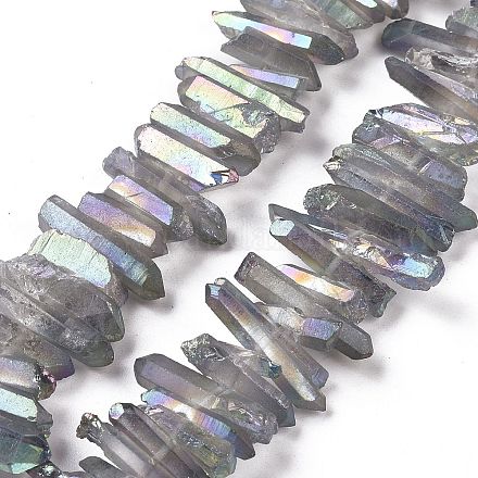 Brins de perles de cristal de quartz naturel G-K181-B21-1