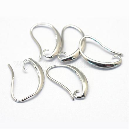 Brass Earring Hooks KK-S750-22P-1