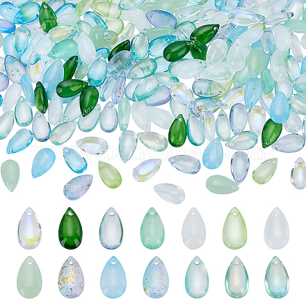 210 шт. 14 стиля стеклянных подвесок FIND-WR0012-05-1