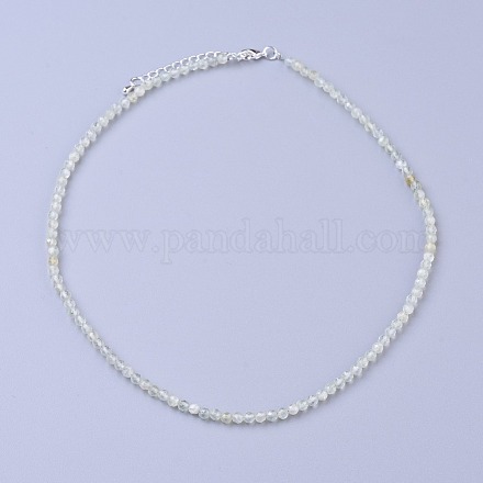 Natürlichen Prehnit Perlenketten NJEW-K114-A-A12-1