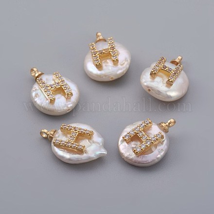 Natural Cultured Freshwater Pearl Pendants PEAR-F008-30G-H-1