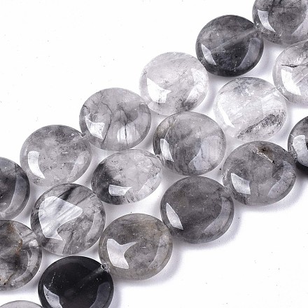 Nuvoloso naturale perle di quarzo fili G-S359-226-1