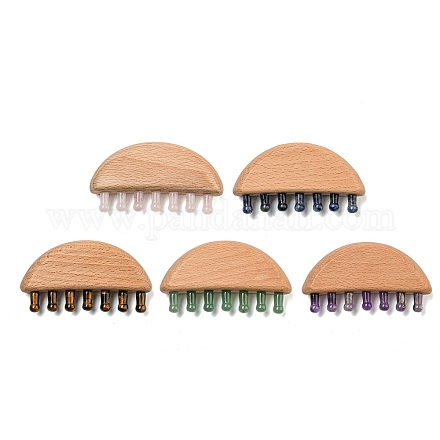 Массажер для кожи головы из натуральных смешанных камней AJEW-G058-01-1