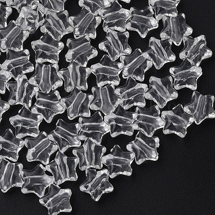 Abalorios de acrílico transparentes MACR-S373-45-B01-1