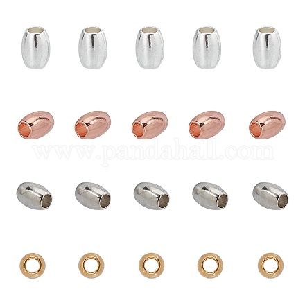 Perles d'espacement ovales en laiton KK-AR0001-35-1
